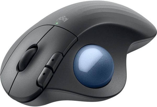 Logitech ERGO M575S Wireless Trackball Mouse, Wireless Ergonomic Mouse With Bluetooth and Encrypted Dongle, Comfortable Thumb Control, Precise and Smooth Tracking, for PC/Mac - Graphite, 910-007029 - Image 4