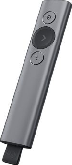 Logitech Spotlight Presentation Remote - Universal Wireless Presentation Clicker with Laser Pointer, Advanced Digital Highlighting, Bluetooth, 30 m Range and Quick Charging, 910-004861