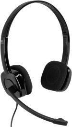 Logitech H151 Wired Headset, Stereo Headphones With Rotating Noise Cancelling Microphone, 3.5 mm Audio Jack, In Line Controls, Pc/Mac/Laptop/Tablet/Smartphone Black, 981-000589