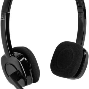 Logitech H151 Wired Headset, Stereo Headphones With Rotating Noise Cancelling Microphone, 3.5 mm Audio Jack, In Line Controls, Pc/Mac/Laptop/Tablet/Smartphone Black, 981-000589