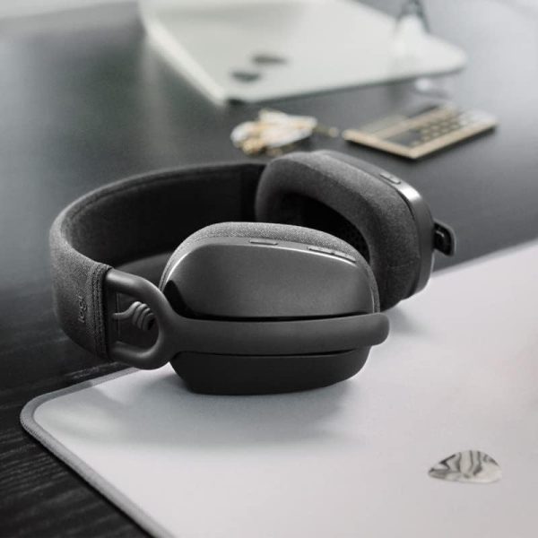 Logitech Zone Vibe 100 Lightweight Wireless Over-Ear Headphones with Noise-Cancelling Microphone, Advanced Multipoint Bluetooth Headset, Works with Teams, Google Meet, Zoom, Mac/PC - Graphite, 981-001213 - Image 2