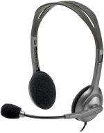 Logitech H111 Wired Headset, Stereo Headphones With Noise Cancelling Microphone, 3.5 mm Audio Jack, Pc/Mac/Laptop/Smartphone/Tablet - Black, 981-000593
