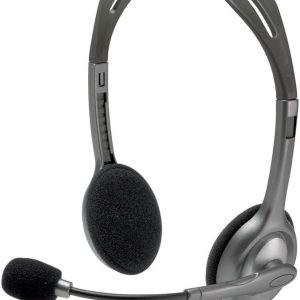 Logitech H111 Wired Headset, Stereo Headphones With Noise Cancelling Microphone, 3.5 mm Audio Jack, Pc/Mac/Laptop/Smartphone/Tablet - Black, 981-000593