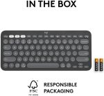 Logitech Pebble Keys 2 K380s, Multi-Device Bluetooth Wireless Keyboard with Customisable Shortcuts, Slim and Portable, Easy-Switch for Windows, macOS, iPadOS, Android, Chrome OS, ARA Layout - Graphite, 920-011867 - Image 10