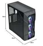 Cooler Master TD500 Mesh V2 Computer Case, ARGB & PWM Hub Included, Type C Connector, Top Removable, 3 x 120mm ARGB Fans, 360mm Radiator Support, Gaming Case, Black, TD500V2-KGNN-S00 - Image 7