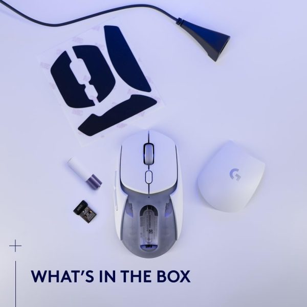 Logitech G309 LIGHTSPEED Wireless Gaming Mouse, Lightweight, LIGHTFORCE Hybrid Switches, HERO 25K Sensor, 300+ Hour Battery Life With AA Battery, 6 Programmable Buttons, PC & Mac - White, 910-007208 - Image 9