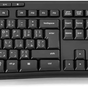 Logitech MK295 Silent Wireless Mouse & Keyboard Combo with SilentTouch Technology, Full Numpad, Advanced Optical Tracking, Lag-Free Wireless, 90% Less Noise, AR Keyboard - Graphite, 920-009801