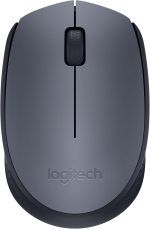 Logitech M170 Wireless Mouse, 2.4 GHz with USB Nano Receiver, Optical Tracking, 12-Months Battery Life, Ambidextrous, PC / Mac / Laptop - Grey, 910-004642
