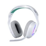 Logitech G522 LIGHTSPEED Wireless Gaming Headset, LIGHTSYNC RGB, Full Bandwidth Mic & Advanced Synchronized Audio, Tri-Connectivity with LIGHTSPEED, Bluetooth, USB-A to USB-C for PC, White, 981-001550