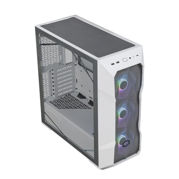 Cooler Master TD500 Mesh V2 Computer Case, ARGB & PWM Hub Included, Type C Connector, Top Removable, 3 x 120mm ARGB Fans, 360mm Radiator Support, Gaming Case, White, TD500V2-WGNN-S00 - Image 5