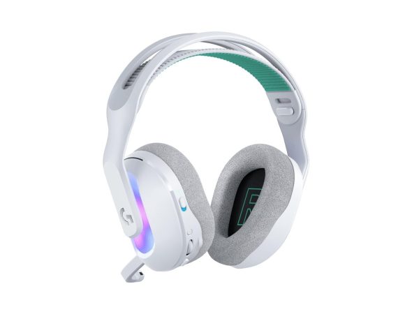 Logitech G522 LIGHTSPEED Wireless Gaming Headset, LIGHTSYNC RGB, Full Bandwidth Mic & Advanced Synchronized Audio, Tri-Connectivity with LIGHTSPEED, Bluetooth, USB-A to USB-C for PC, White, 981-001550 - Image 2