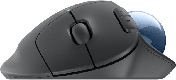Logitech ERGO M575S Wireless Trackball Mouse, Wireless Ergonomic Mouse With Bluetooth and Encrypted Dongle, Comfortable Thumb Control, Precise and Smooth Tracking, for PC/Mac - Graphite, 910-007029 - Image 3