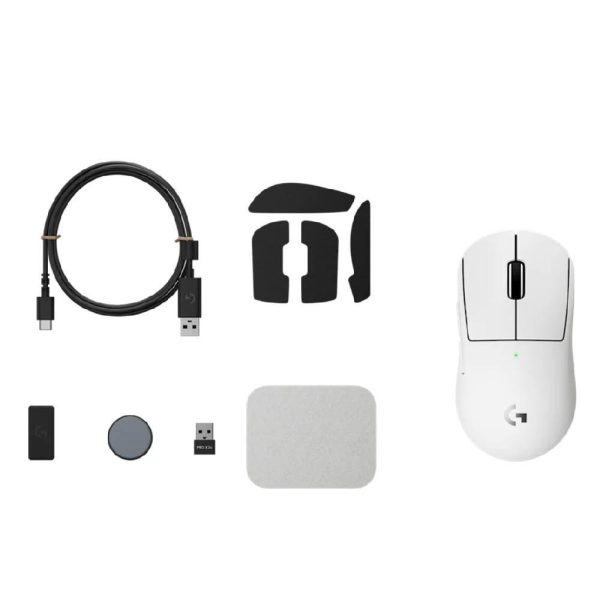Logitech G PRO X SUPERLIGHT 2c wireless gaming mouse, 53 g pro-grade compact mouse with 5 programmable buttons, USB-C charging, 44K DPI sensor, up to 8 kHz polling for PC/Mac, White, 910-007539 - Image 3