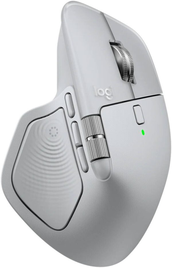 Logitech MX Master 4 High-performance Wireless Mouse with haptic feedback, USB-C Fast Charging, Pale Gray, 910-007563 - Image 3