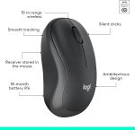 Logitech MK295 Silent Wireless Mouse & Keyboard Combo with SilentTouch Technology, Full Numpad, Advanced Optical Tracking, Lag-Free Wireless, 90% Less Noise, AR Keyboard - Graphite, 920-009801 - Image 5