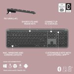 Logitech Signature Slim K950 Wireless Keyboard, Sleek Design, Switch Typing Between Devices, Quiet Typing, Bluetooth, Multi-OS, Windows, Mac, Chrome, Arabic Layout - Graphite, 920-012468 - Image 7