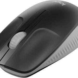 Logitech Wireless Mouse M190, Full Size Ambidextrous Curve Design, 18-Month Battery with Power Saving Mode, Precise Cursor Control and Scrolling, Wide Scroll Wheel, Scooped Buttons - Black/Mid Grey, 910-005906