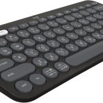 Logitech Pebble Keys 2 K380s, Multi-Device Bluetooth Wireless Keyboard with Customisable Shortcuts, Slim and Portable, Easy-Switch for Windows, macOS, iPadOS, Android, Chrome OS, ARA Layout - Graphite, 920-011867