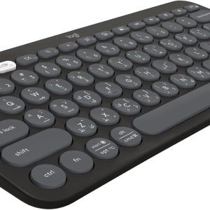 Logitech Pebble Keys 2 K380s, Multi-Device Bluetooth Wireless Keyboard with Customisable Shortcuts, Slim and Portable, Easy-Switch for Windows, macOS, iPadOS, Android, Chrome OS, ARA Layout - Graphite, 920-011867