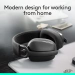 Logitech Zone Vibe 100 Lightweight Wireless Over-Ear Headphones with Noise-Cancelling Microphone, Advanced Multipoint Bluetooth Headset, Works with Teams, Google Meet, Zoom, Mac/PC - Graphite, 981-001213 - Image 3