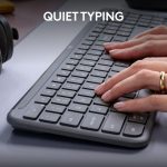 Logitech Signature Slim K950 Wireless Keyboard, Sleek Design, Switch Typing Between Devices, Quiet Typing, Bluetooth, Multi-OS, Windows, Mac, Chrome, Arabic Layout - Graphite, 920-012468 - Image 9