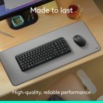 Logitech K250 Bluetooth Keyboard with Numpad, Easy Connectivity, Compact Wireless Keyboard made with Recycled Plastic, Spill-Resistant, comfortable Keys - Windows/MacOS, ARA Keyboard - Graphite, 920-013463 - Image 4