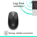 Logitech Wireless Mouse M190, Full Size Ambidextrous Curve Design, 18-Month Battery with Power Saving Mode, Precise Cursor Control and Scrolling, Wide Scroll Wheel, Scooped Buttons - Black/Mid Grey, 910-005906 - Image 5