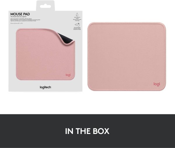 Logitech Mouse Pad - Studio Series, Computer Mouse Mat with Anti-slip Rubber Base, Easy Gliding, Spill-Resistant Surface, Durable Materials, Portable, in a Fresh Modern Design - Pink, 956-000050 - Image 6