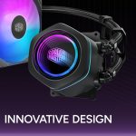 Cooler Master MasterLiquid Core Nex Series 360mm Liquid Cooler, Rotatable pump cover design, 360mm radiator, Lite 120 ARGB fan*3, ARGB, 400mm tubing length, Black, MLX-D36M-A18PA-R1 - Image 5