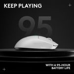 Logitech G PRO X Superlight 2 Lightspeed Wireless Gaming Mouse, Lightweight, LIGHTFORCE Hybrid Switches, Hero 2 Sensor, 32,000 DPI, 5 Programmable Buttons, USB-C Charging, PC & Mac, White, 910-006639 - Image 4