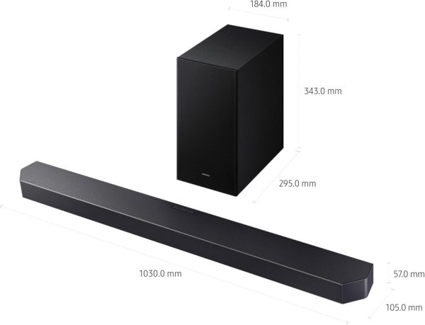 Samsung Q-series Soundbar, Q600F, 3.1.2 ch, Subwoofer, True 3.1.2ch Sound, Dolby Atmos/DTS Virtual:X, Q-Symphony, Adaptive Sound, HW-Q600F/ZN - Image 2