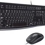 Logitech MK120 Wired Keyboard and Mouse for Windows, Optical Wired Mouse, USB Plug and Play, Full Size, PC/Laptop, English/Arabic Layout Black, 920-002546