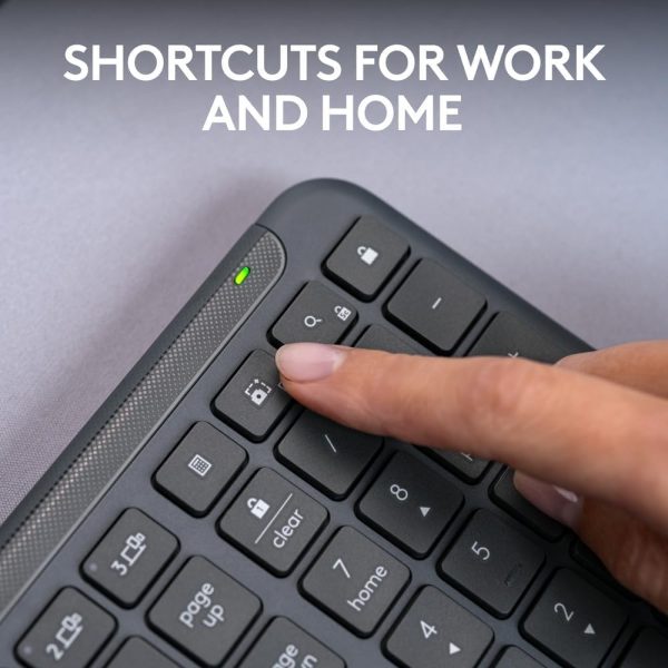 Logitech Signature Slim K950 Wireless Keyboard, Sleek Design, Switch Typing Between Devices, Quiet Typing, Bluetooth, Multi-OS, Windows, Mac, Chrome, Arabic Layout - Graphite, 920-012468 - Image 8