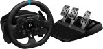 Logitech G923 Racing Wheel and Pedals, TRUEFORCE Feedback, Responsive Driving Design, Dual Clutch Launch Control, Genuine Leather, for  PS5, PS4, & PC, Black, 941-000150
