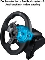 Logitech G920 Driving Force Racing Wheel and Floor Pedals, Real Force Feedback, Stainless Steel Paddle Shifters for Xbox Series X|S, Xbox One, PC, Mac - Black, 941-000124 - Image 5