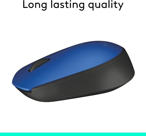 Logitech M171 Wireless Mouse, 2.4 Ghz With USb Mini Receiver, Optical Tracking, 12-Months Battery Life, AmbidextroUS Pc/Mac/Laptop - Blue, 910-004640 - Image 5