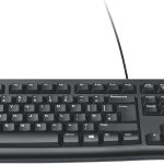 Logitech K120 Wired BUSiness Keyboard For Windows Or Linux, USb Plug-And-Play, Full-Size, Spill Resistant, Curved Space Bar, Pc / Laptop, English/Arabic Layout - Black, 920-002495