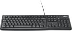 Logitech K120 Wired BUSiness Keyboard For Windows Or Linux, USb Plug-And-Play, Full-Size, Spill Resistant, Curved Space Bar, Pc / Laptop, English/Arabic Layout - Black, 920-002495