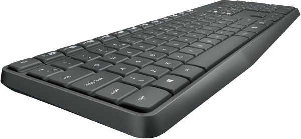 Logitech Mk235 Wireless Keyboard And Mouse Combo For Windows, 2.4 Ghz Wireless With Unifying Usb-Receiver, Wireless Mouse,15 Fn Keys, 3-Year Battery Life, Pc/Laptop, Arabic Layout - Grey, 920-007927 - Image 2