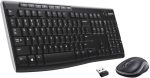 Logitech MK270 Wireless Keyboard and Mouse Combo for Windows, 2.4 GHz Wireless, Compact Wireless Mouse, 8 Multimedia and Shortcut Keys, PC/Laptop, English/Arabic, Black, 920-004519 - Image 2