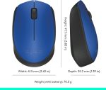 Logitech M171 Wireless Mouse, 2.4 Ghz With USb Mini Receiver, Optical Tracking, 12-Months Battery Life, AmbidextroUS Pc/Mac/Laptop - Blue, 910-004640 - Image 9