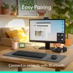 Logitech K250 Bluetooth Keyboard with Numpad, Easy Connectivity, Compact Wireless Keyboard made with Recycled Plastic, Spill-Resistant, comfortable Keys - Windows/MacOS, ARA Keyboard - Graphite, 920-013463 - Image 5