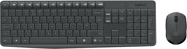 Logitech Mk235 Wireless Keyboard And Mouse Combo For Windows, 2.4 Ghz Wireless With Unifying Usb-Receiver, Wireless Mouse,15 Fn Keys, 3-Year Battery Life, Pc/Laptop, Arabic Layout - Grey, 920-007927 - Image 3