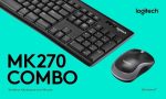 Logitech MK270 Wireless Keyboard and Mouse Combo for Windows, 2.4 GHz Wireless, Compact Wireless Mouse, 8 Multimedia and Shortcut Keys, PC/Laptop, English/Arabic, Black, 920-004519 - Image 4