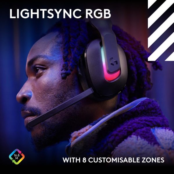 Logitech G Astro A20 X LIGHTSPEED Wireless Gaming Headset for PS5, Xbox, Switch, PC with 2-system PLAYSYNC Audio, Bluetooth, LIGHTSYNC RGB, and 48 kHz Boom Mic, Black, 939-002247 - Image 8