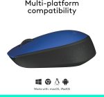 Logitech M171 Wireless Mouse, 2.4 Ghz With USb Mini Receiver, Optical Tracking, 12-Months Battery Life, AmbidextroUS Pc/Mac/Laptop - Blue, 910-004640 - Image 6
