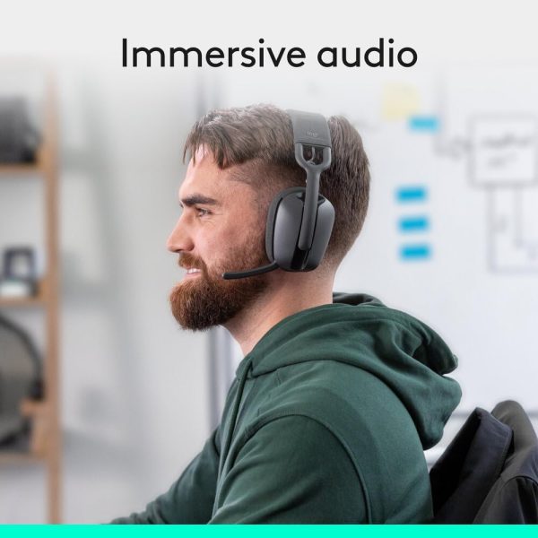 Logitech Zone Vibe 100 Lightweight Wireless Over-Ear Headphones with Noise-Cancelling Microphone, Advanced Multipoint Bluetooth Headset, Works with Teams, Google Meet, Zoom, Mac/PC - Graphite, 981-001213 - Image 10