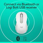 Logitech Signature M650 Wireless Mouse - For Small to Medium Sized Hands, 2-Year Battery, Silent Clicks, Customizable Side Buttons, Bluetooth, PC/Mac/Multi-Device/Chromebook - White, 910-006255 - Image 6