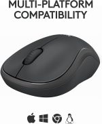 Logitech M241 Silent Bluetooth Mouse, Wireless, Compact, Portable, Smooth Tracking, 18-Month Battery, for Windows, macOS, ChromeOS, Compatible with PC, Mac, Laptop, Tablets - Graphite, 910-007471 - Image 6