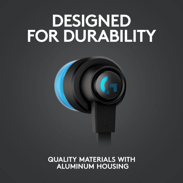 Logitech G333 Gaming Earphones with dual audio drivers, in-line mic and volume control, compatible with PC/PS/Xbox/Nintendo/Mobile with 3.5mm Aux or USB-C Port - Black, 981-000924 - Image 5
